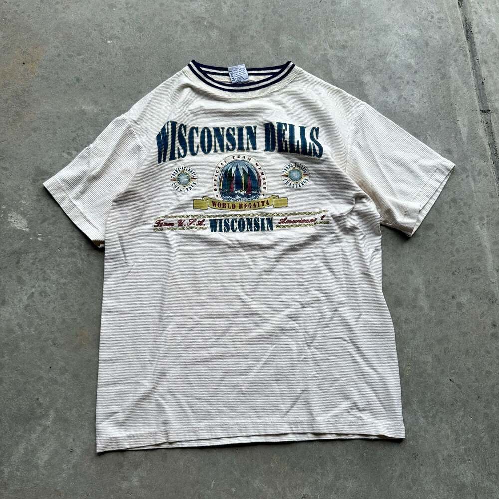 Vintage 90s Cal Cru Wisconsin Dells World Regatta Graphic T-Shirt
